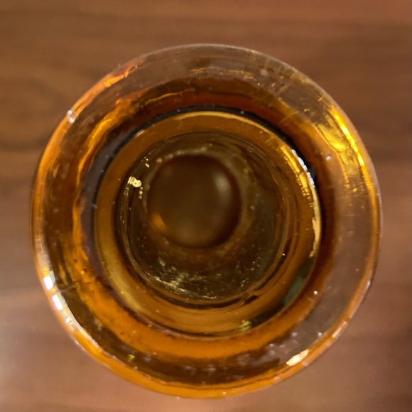 🍀VTG Empoli Amber Glass Genie Bottle - Picture 6 of 6